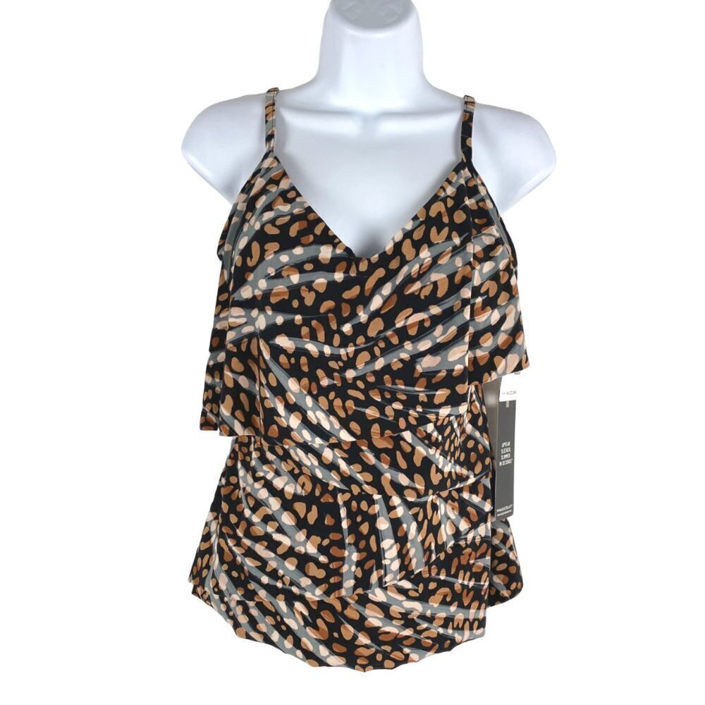 Magicsuit Natural Wonder Chloe Tankini Swim‎ Top Women's Size 8 NWT